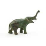 Bronzen sculptuur van olifant