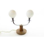 Art Deco tweelichts tafellamp
