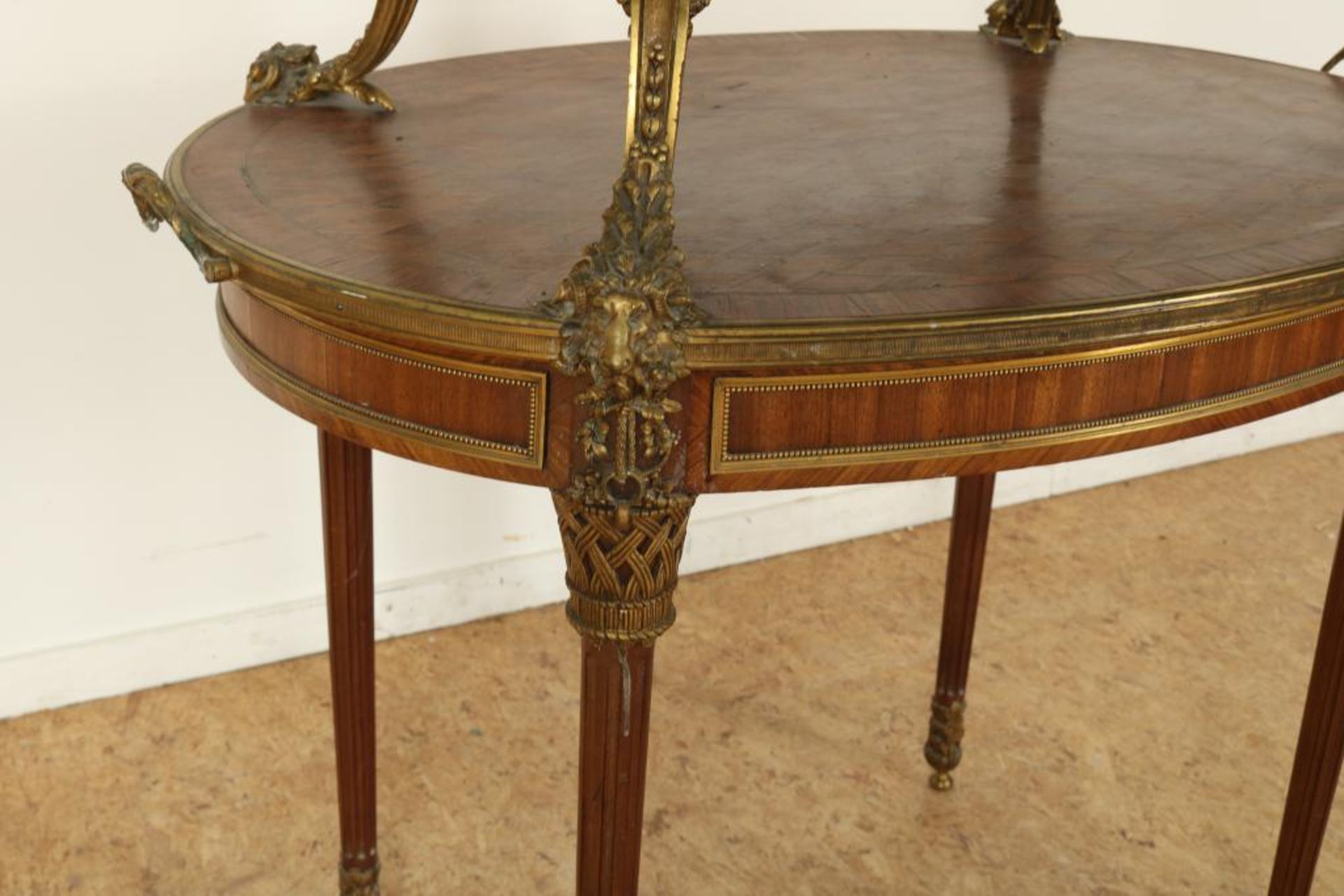 Mahonie gefineerd Louis XVI-stijl tafel - Image 2 of 6