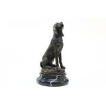 Bronzen sculptuur van hond