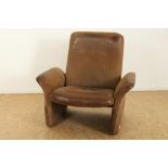 De Sede fauteuil met bruin leer