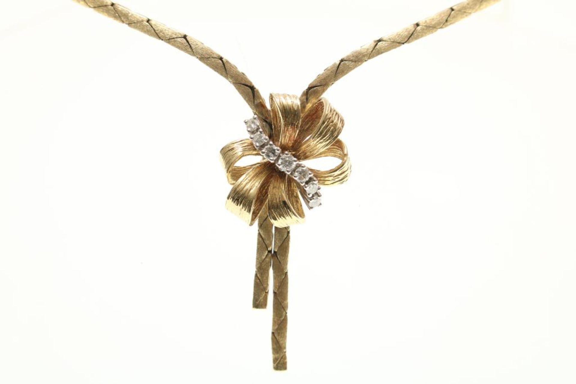 Gouden strik collier - Image 2 of 2