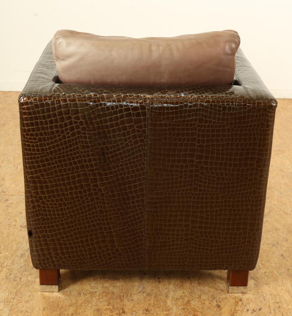 Design lounge chair met croco zitting - Image 3 of 3