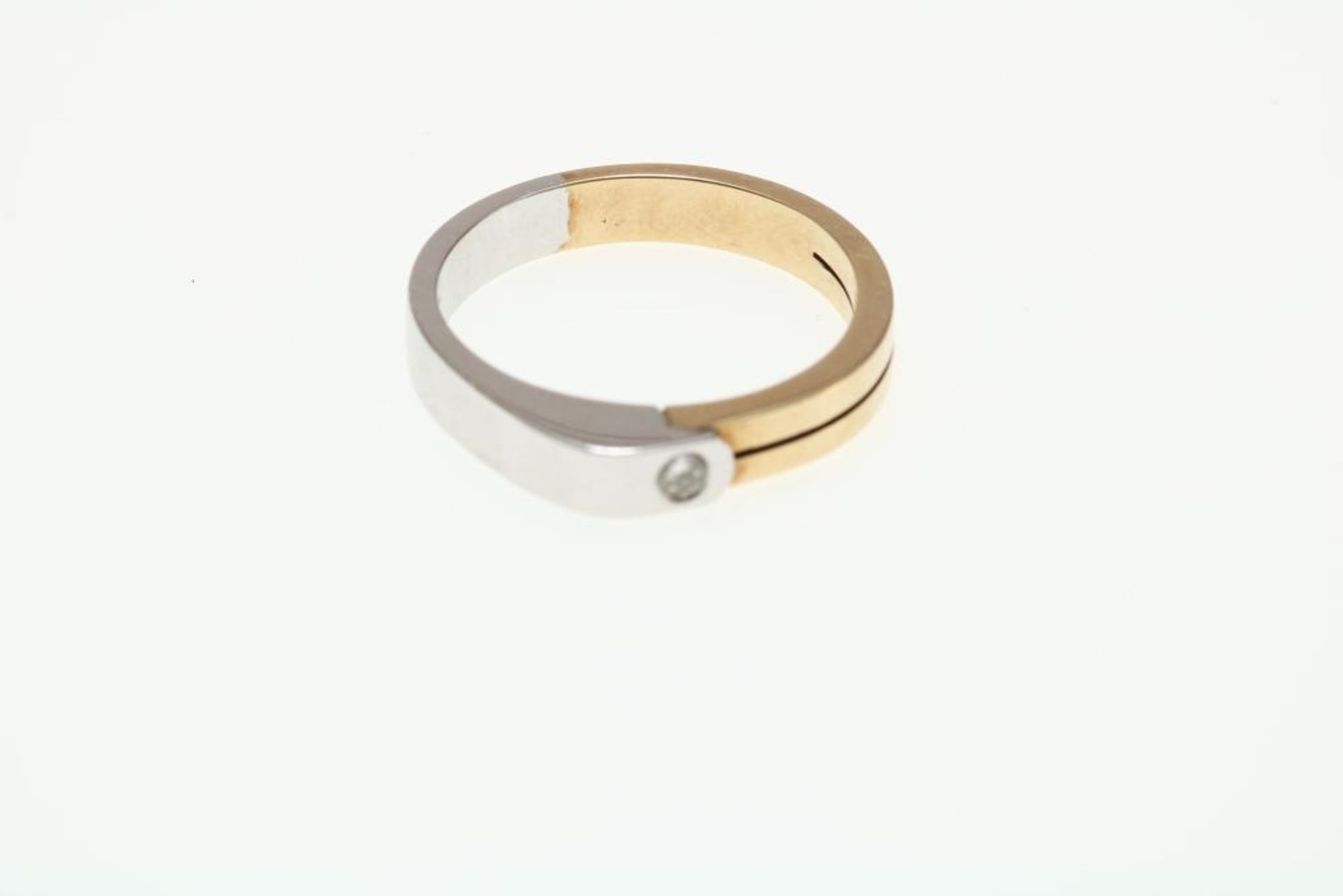 Bicolor gouden ring - Image 2 of 3