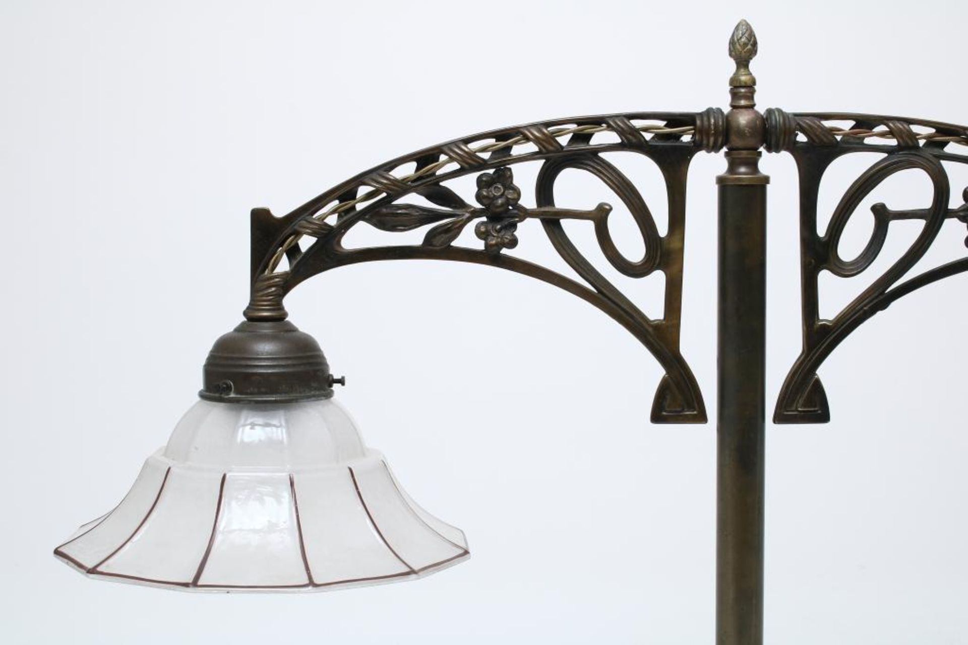 Koperen bibliotheek lamp - Image 3 of 3