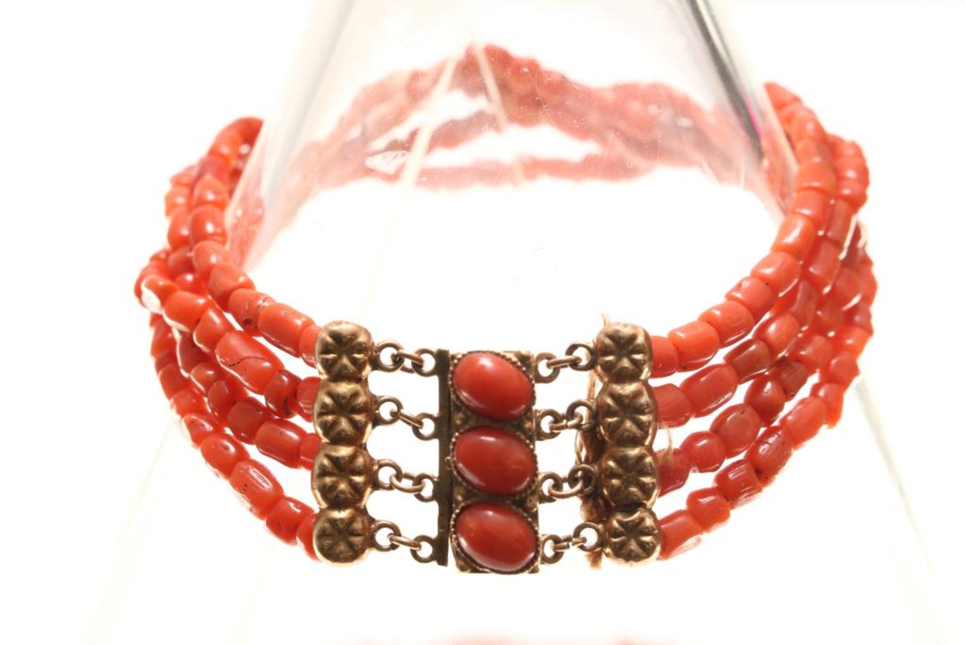 Bloedkoralen collier en armband - Image 2 of 3