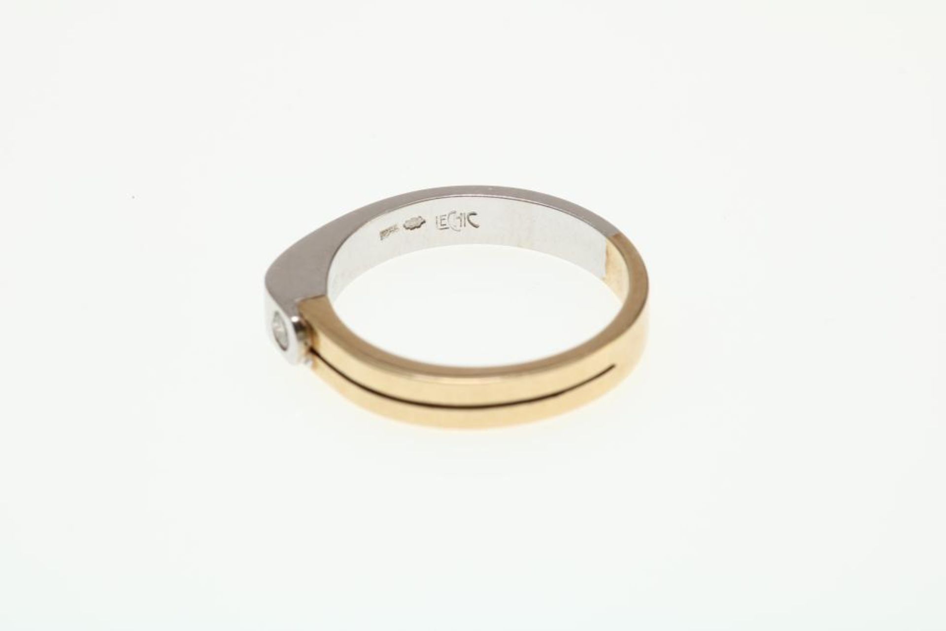 Bicolor gouden ring - Image 3 of 3