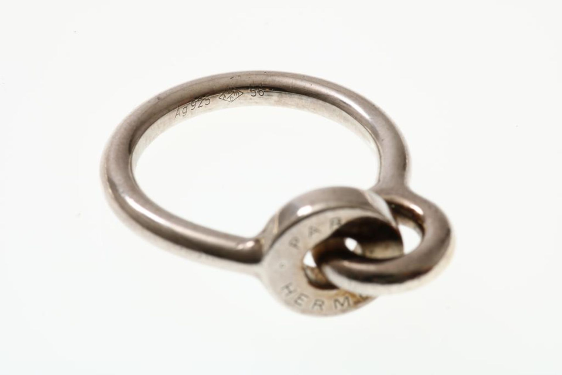 Zilveren dubbel O ring, Hermes - Image 3 of 3