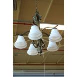Art Deco 5-lichts hanglamp