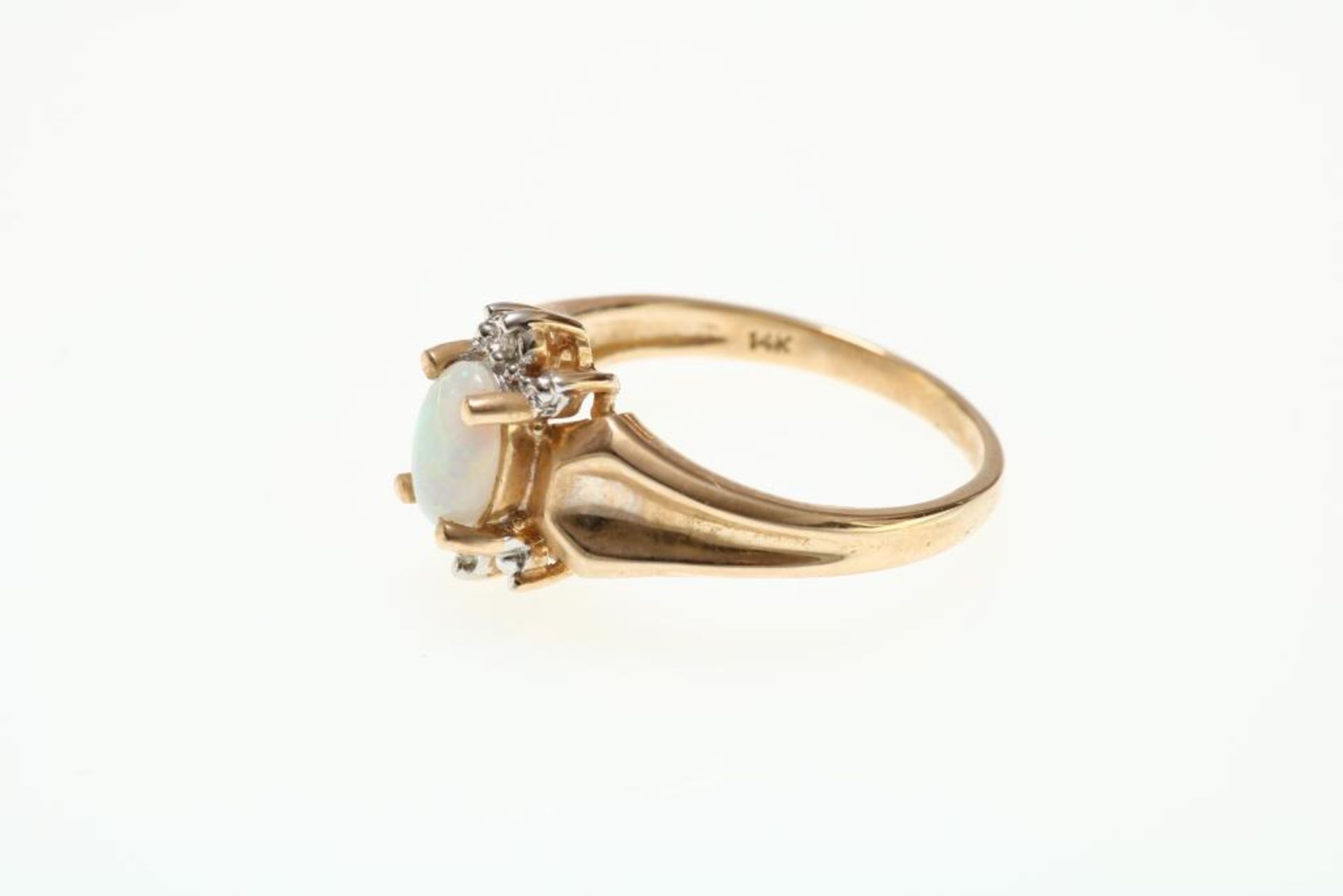 Gouden ring bezet met opaal - Bild 2 aus 3
