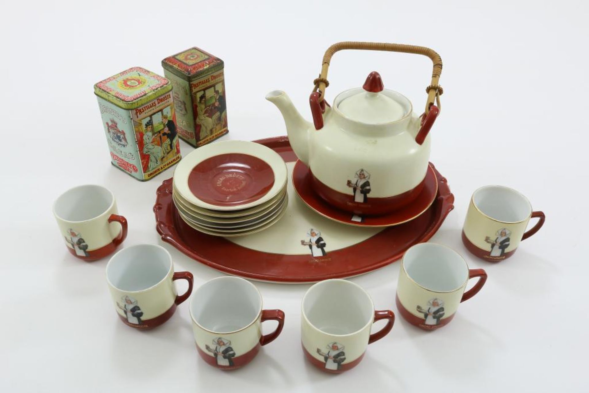 Droste servies, dienblad, 2 blikjes, 17x - Image 3 of 4