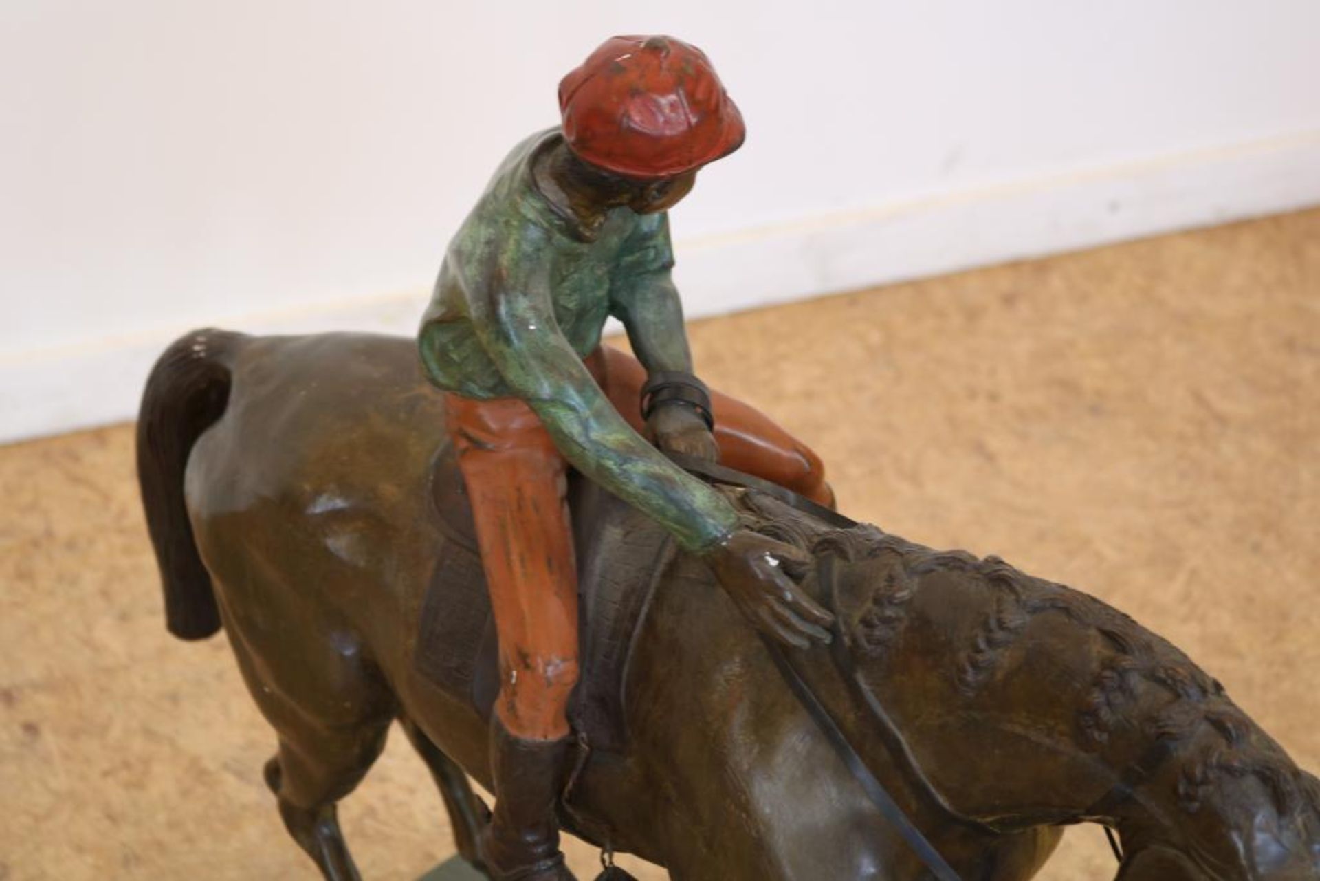 Bronzen jockey naar I. Bonheur - Image 3 of 5