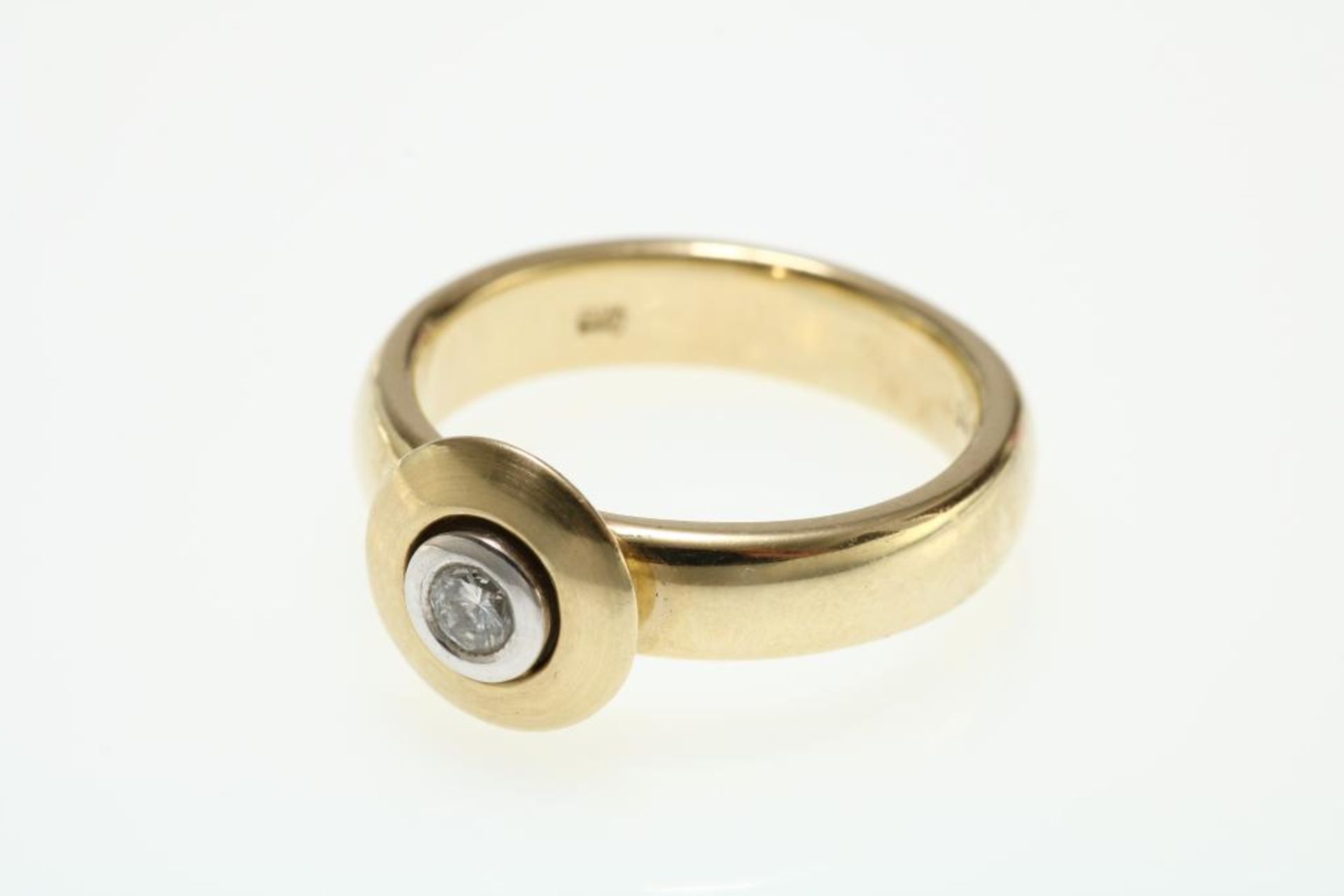 Bicolor gouden ring - Image 4 of 4