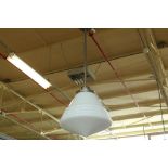 Gispen schoollamp met opaline kap.