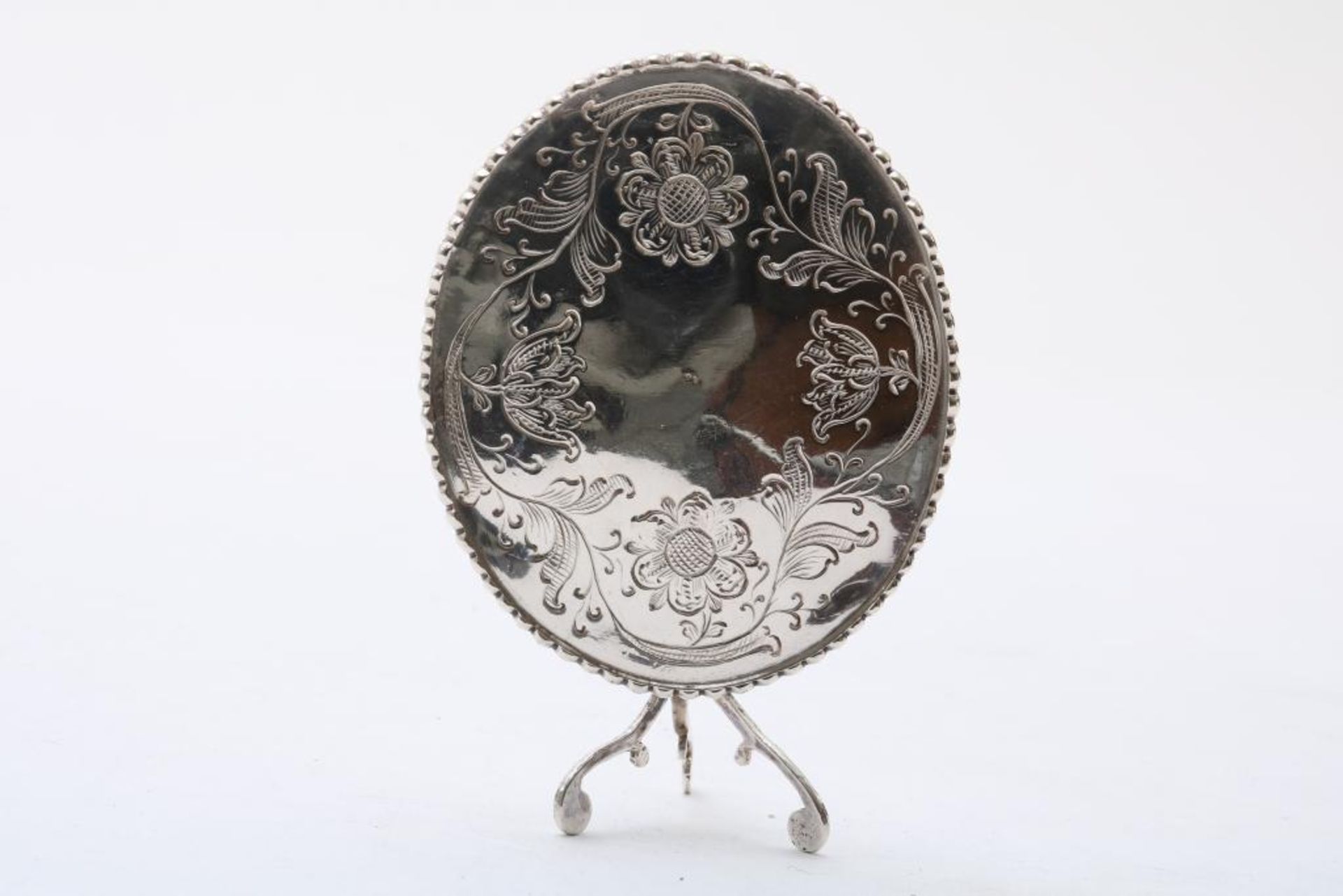 Zilveren miniatuur klaptafel, A vd Hoeff - Image 2 of 5