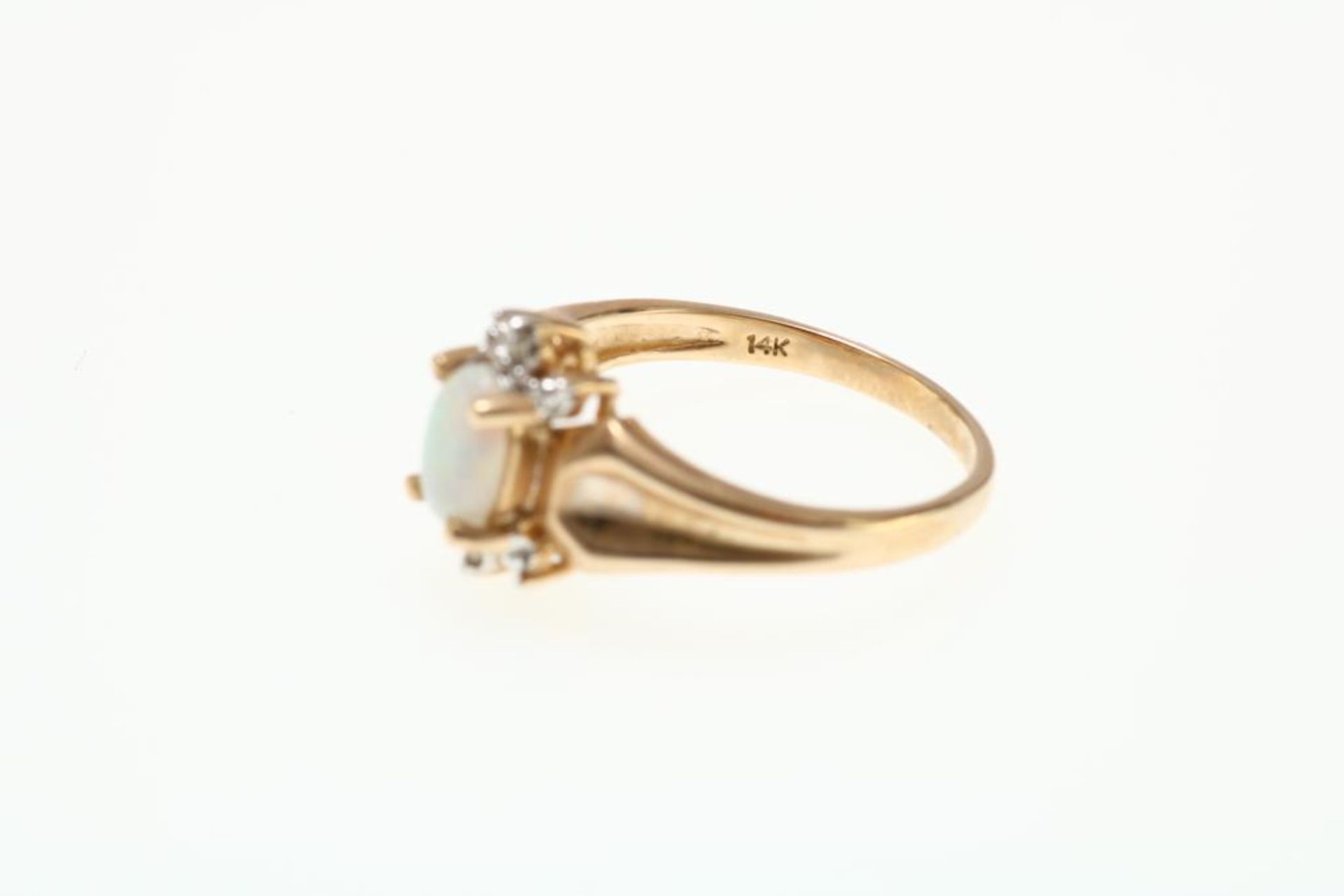Gouden ring bezet met opaal - Bild 3 aus 3