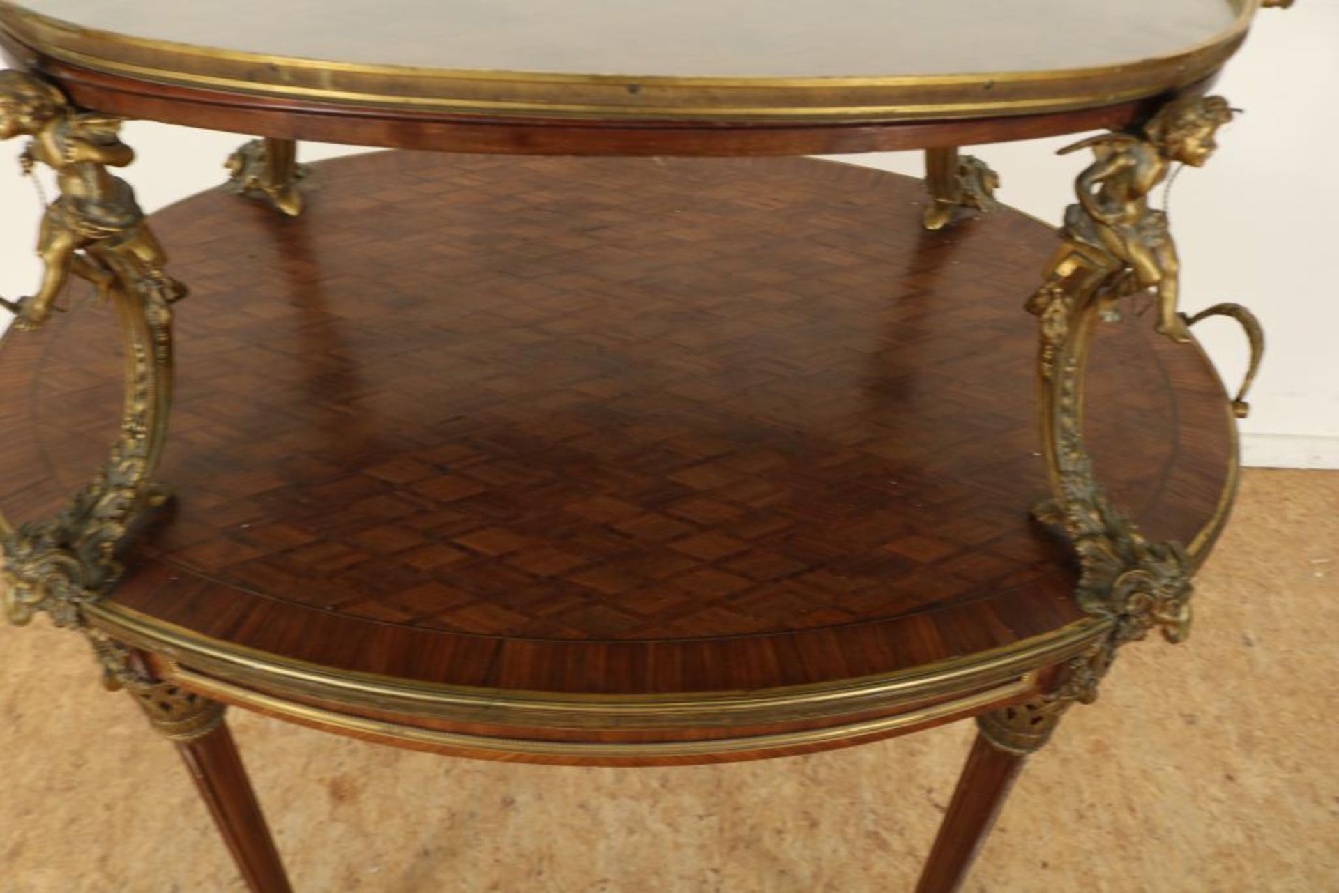 Mahonie gefineerd Louis XVI-stijl tafel - Image 6 of 6