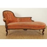 Mahonie Biedermeier chaise longue