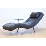 Zwart lederen relaxfauteuil