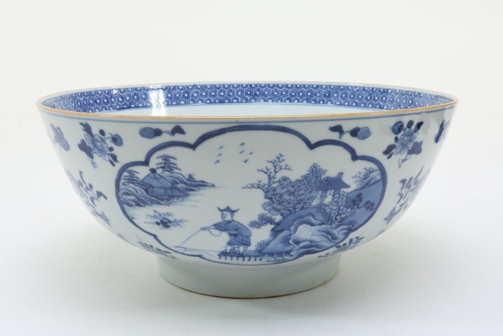 18e eeuwse Chinese Punchbowl porselein - Bild 4 aus 4