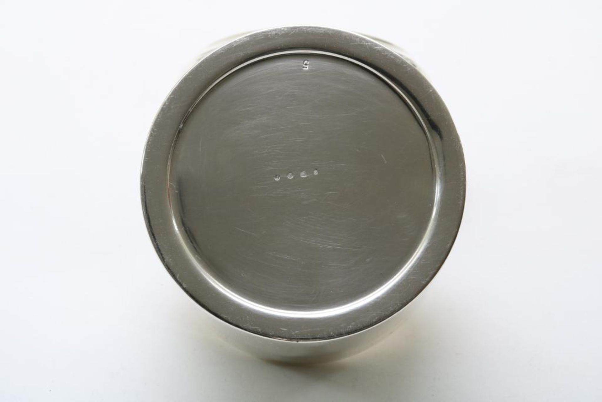 Zilveren trommel, diam.9.5 cm. - Image 3 of 4