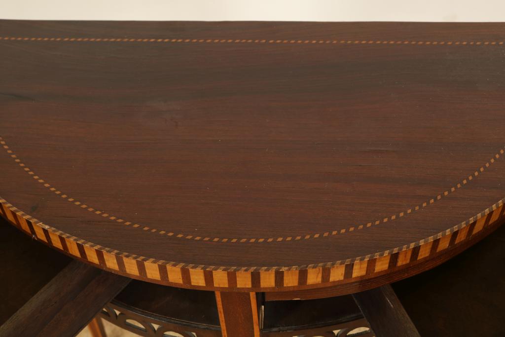 Mahonie Louis XVI-stijl halvemaan tafel - Image 3 of 3