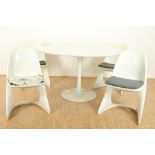 4 Casala design stoelen + tafel