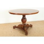 Mahonie ovale tafel, 19e eeuw