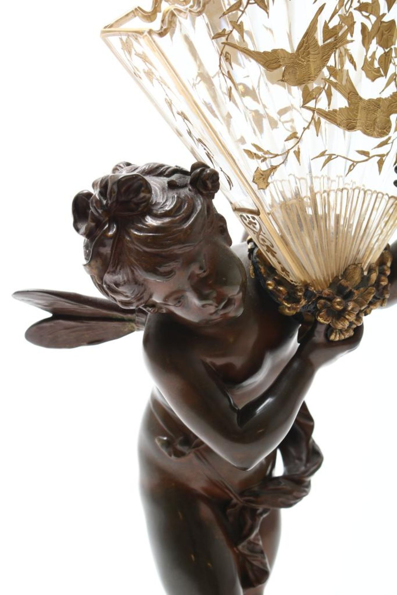 Bronzen sculptuur van putti - Image 4 of 6