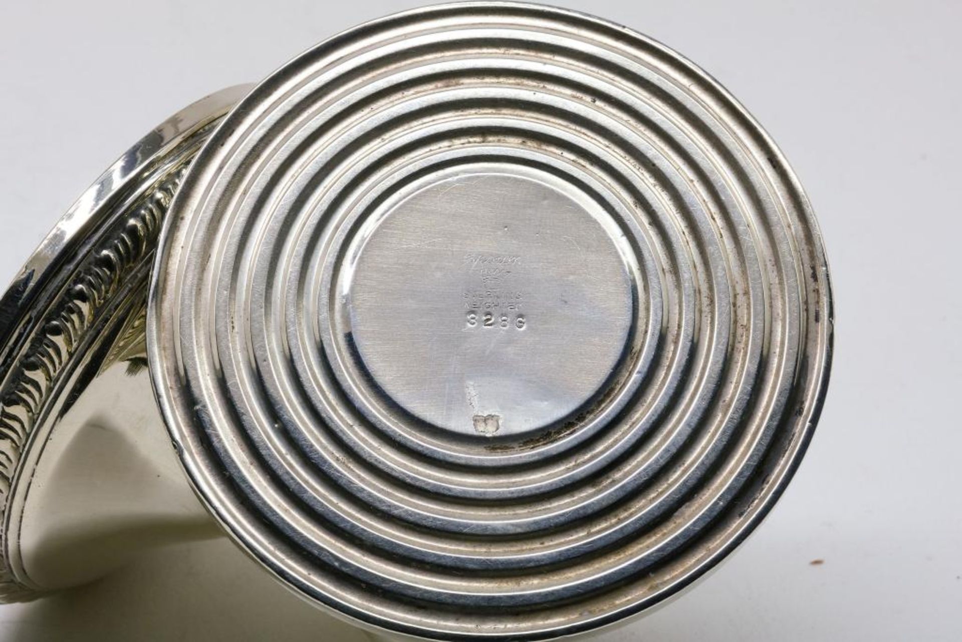 Stel zilveren eenlichts kandelaars - Image 2 of 4