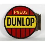Emaille reclamebord Dunlop PNEUS dubbelz