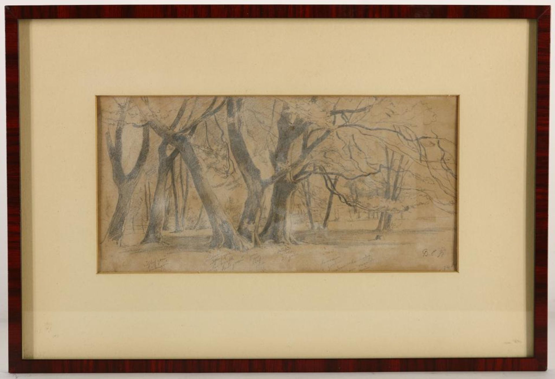 Koekkoek B.C. (1803-1862) schets bomen - Bild 2 aus 4