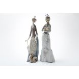 2 porseleinen Lladro sculpturen dames