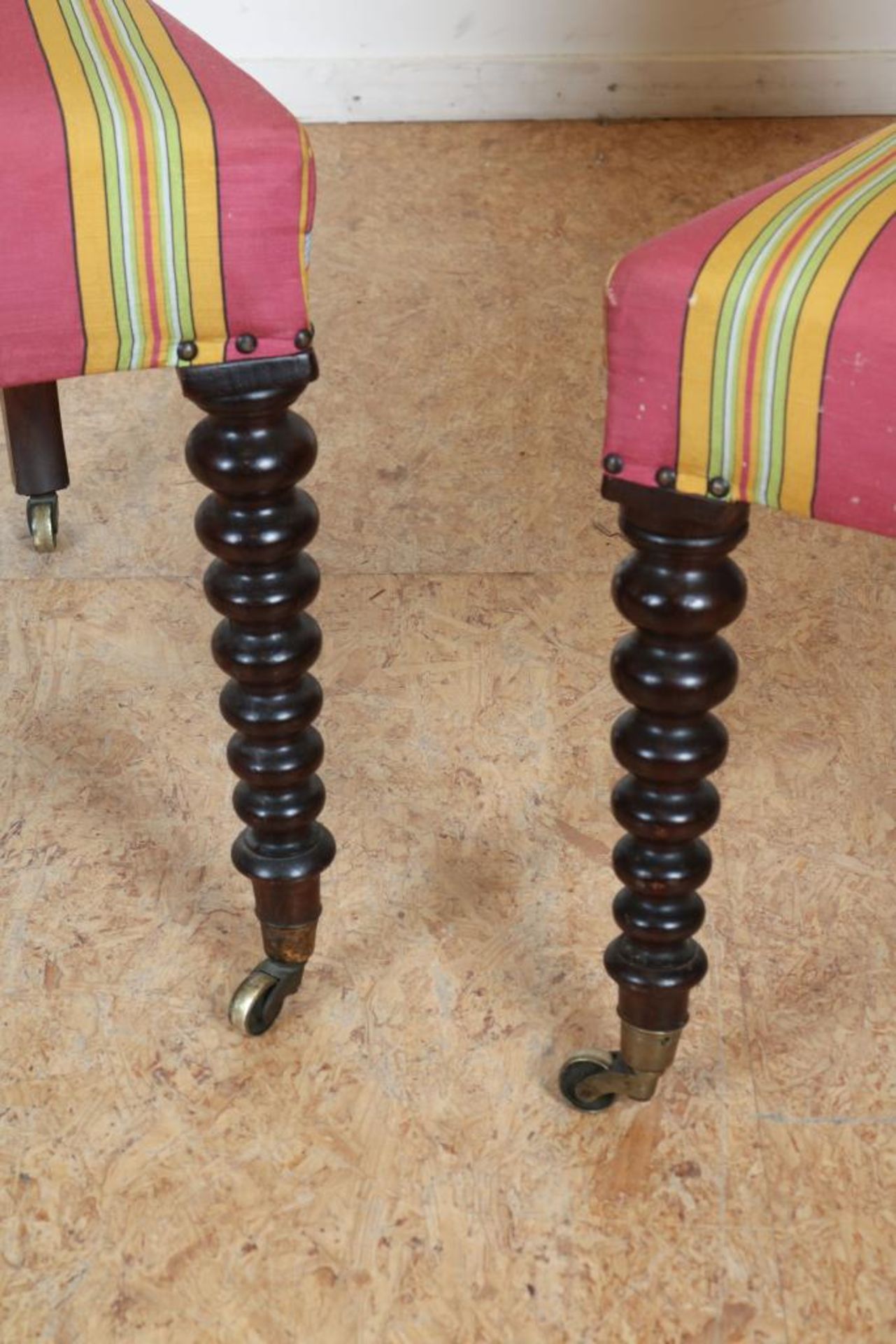 Stel mahonie stoelen, gestreept - Bild 3 aus 4