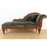 Mahoniehouten Chaise Lonque Engeland 19e