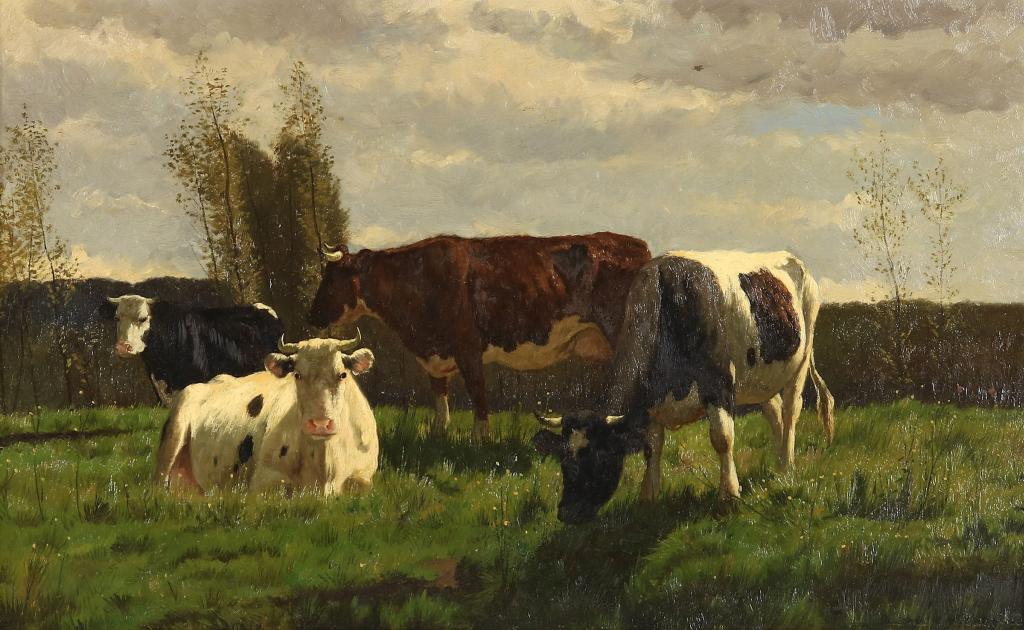 Damme, Emile van. Koeien