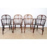 Serie van 4 Windsor stoelen