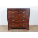 Eiken Georgian commode met 5 laden