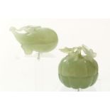 Chinese jade pompoen/vrucht dekseldoos 2