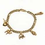 14 kt. Gouden bedelarmband,