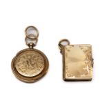 Twee gouden medaillons, 19e eeuw