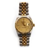 Rolex, Oyster Perpetual Datejust, stalen en gouden polshorloge, automaat, begin jaren '80