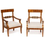 Frankrijk, paar palissanderhouten fauteuils, 19e eeuw,