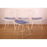 Harry Bertoia voor Knoll Associates, USA, set van vier stalen draadstoelen, Model No. 420C,