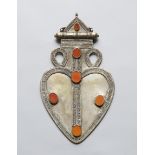 Turkmenistan, Ersari, a hart shaped back ornament, asik,