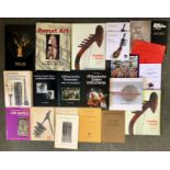 Twenty books on African instruments and Indonesian culture.