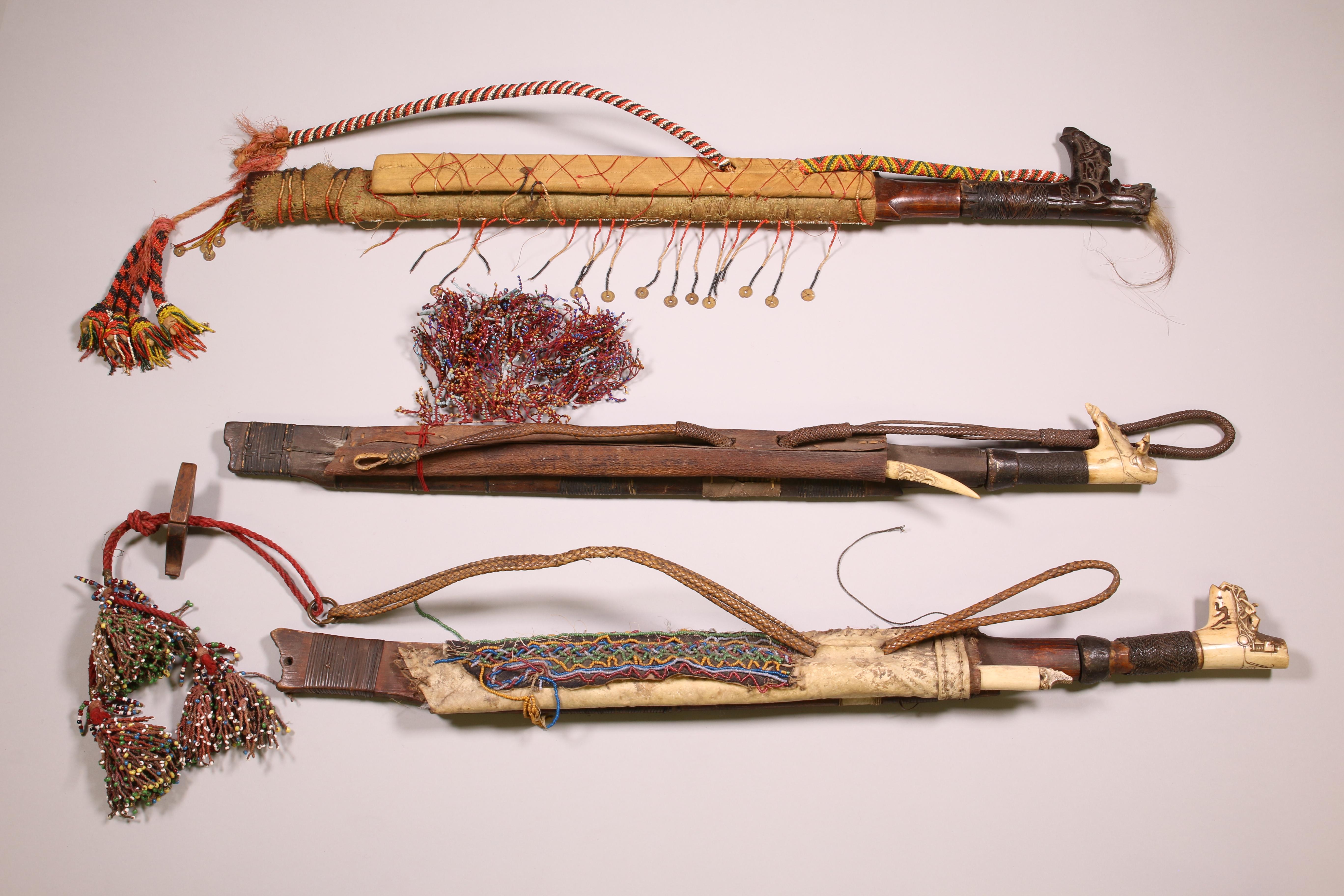 Borneo, Kalimantan, Dayak, three various swords, mandau, - Image 21 of 28