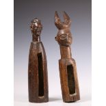 D.R. Congo, two Yaka slit drums,
