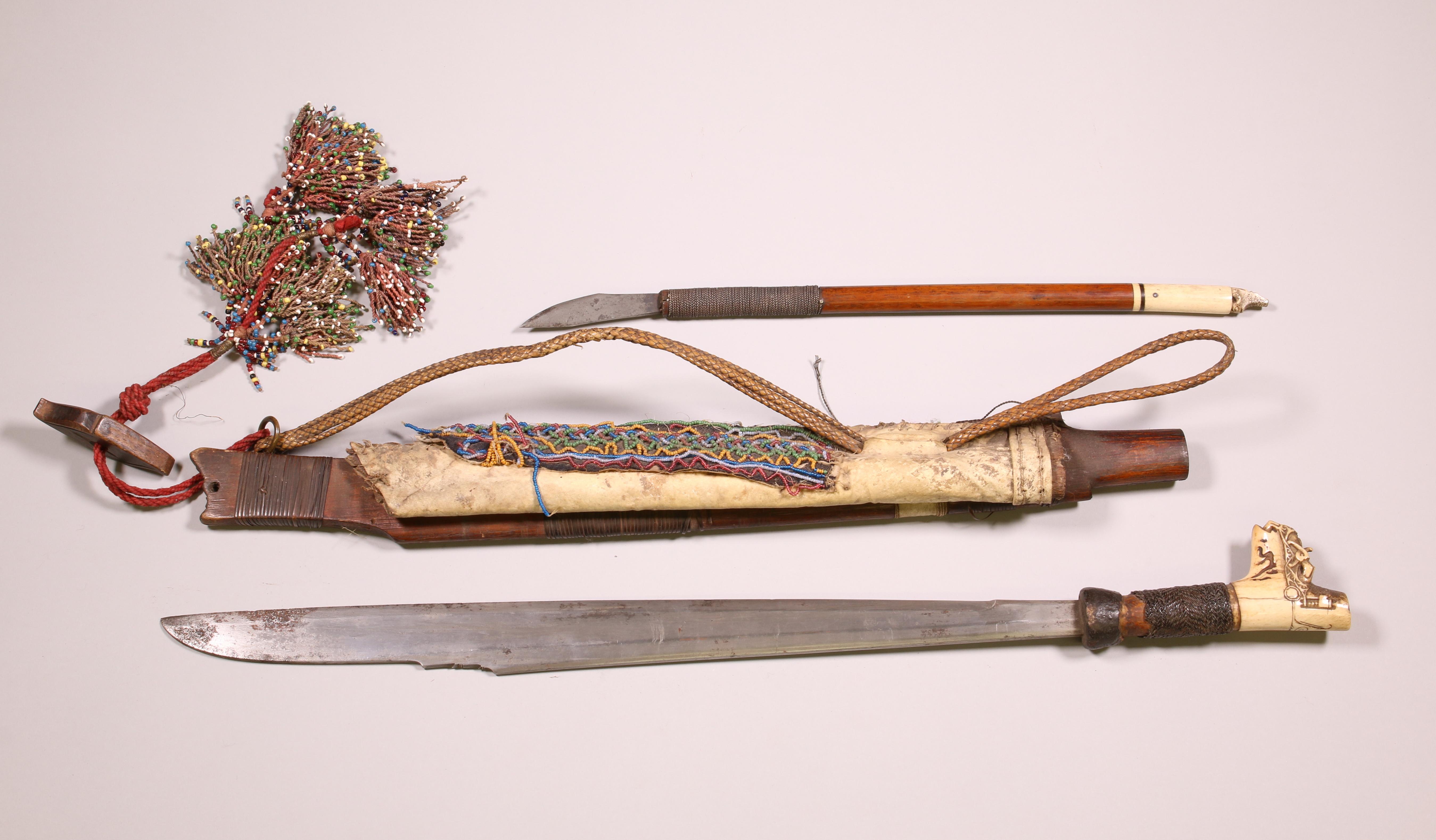 Borneo, Kalimantan, Dayak, three various swords, mandau, - Image 4 of 28