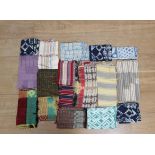 Africa, seventeen pieces of textile; batik and tie dye, various weavings.